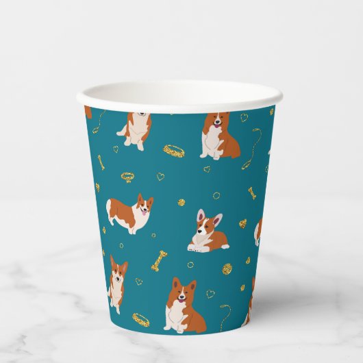 コルギかわいい柄 紙コップ (正面)
