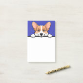 コルギかわいい覗きおもしろい犬恋人ギフト文房具 ポストイット (デスク上)