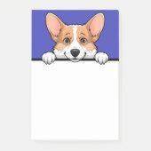 コルギかわいい覗きおもしろい犬恋人ギフト文房具 ポストイット (正面)