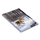 コルギが雪のクリスマスを過ごす ノートブック (右側)