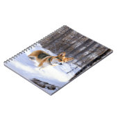 コルギが雪のクリスマスを過ごす ノートブック (左側)