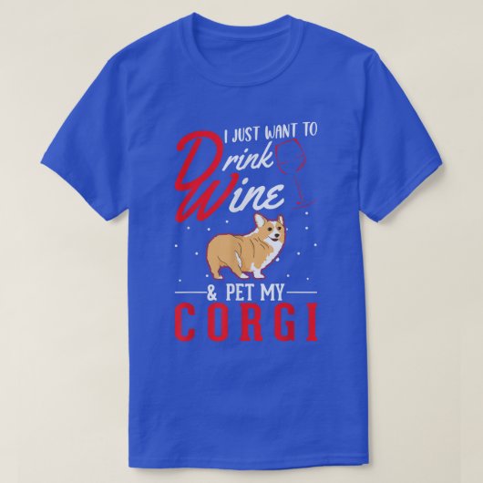 コルギとワイン Tシャツ (デザイン正面)