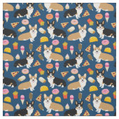 コルギと三色のコルギのジャンクフード ファブリック (見本)