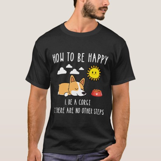 コルギになれて幸せになる方法 Tシャツ (正面)
