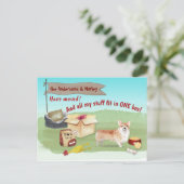 コルギの犬を動かす新しい家   ポストカード (スタンド正面)