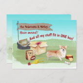 コルギの犬を動かす新しい家   ポストカード (正面/裏面)