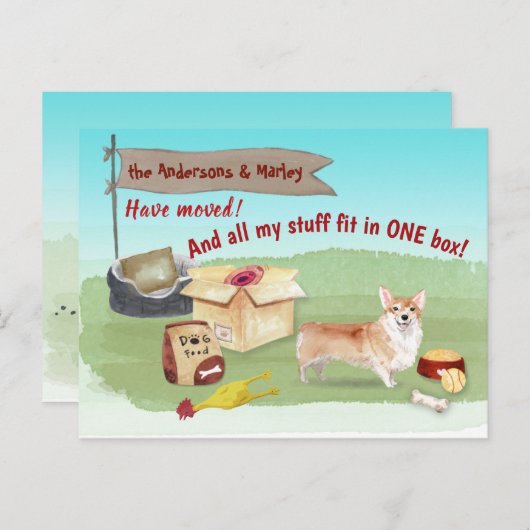 コルギの犬を動かす新しい家   ポストカード (正面/裏面)