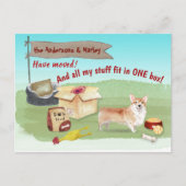 コルギの犬を動かす新しい家   ポストカード (正面)