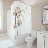 コルギの花フライダンデリオンシャツカワイト犬好き シャワーカーテン (インサイチュ)