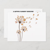 コルギの花フライダンデリオンシャツカワイト犬好き ポストカード (正面/裏面)