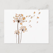 コルギの花フライダンデリオンシャツカワイト犬好き ポストカード (正面)