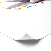 コルギよくはしゃぐ愛らしいおもしろい動物カラフル幸せ ポスター (コーナー)