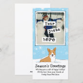 コルギインザスノークリスマスホリデー写真テンプレート シーズンカード (正面/裏面)