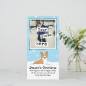コルギインザスノークリスマスホリデー写真テンプレート シーズンカード (スタンド正面)