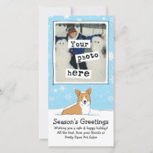 コルギインザスノークリスマスホリデー写真テンプレート