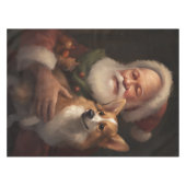 コルギウィズサンタクロースフェスティバルクリスマス テーブルクロス (正面(横))