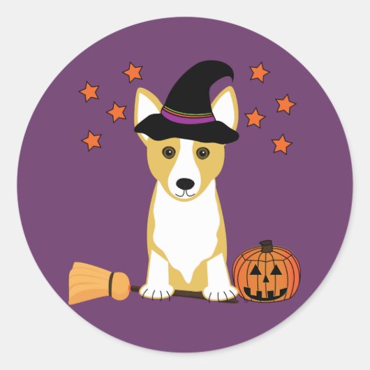 コルギウィッチハロウィーン ラウンドシール (正面)