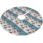 コルギウィンターワンダーランドクリスマスジョイ ブラッシュドポリエステルツリースカート (アングル)