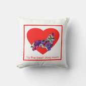 コルギウェルシュドッグ赤いハートマザーズデイ クッション (正面)