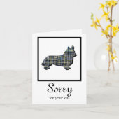 コルギウェルシュペンドンフェスティニアドペット同情カード カード (黄色い花)