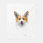 コルギウェルシュペンブロークかわいいコルギ犬 フリースブランケット (正面)