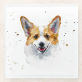 コルギウェルシュペンブロークカワイコルギドッグ ガラスコースター (正面)