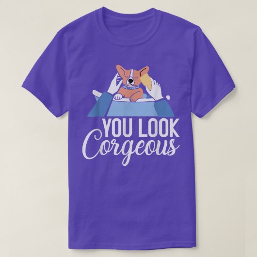 コルギオーナーのコーギドッグデザインに見える Tシャツ (デザイン正面)