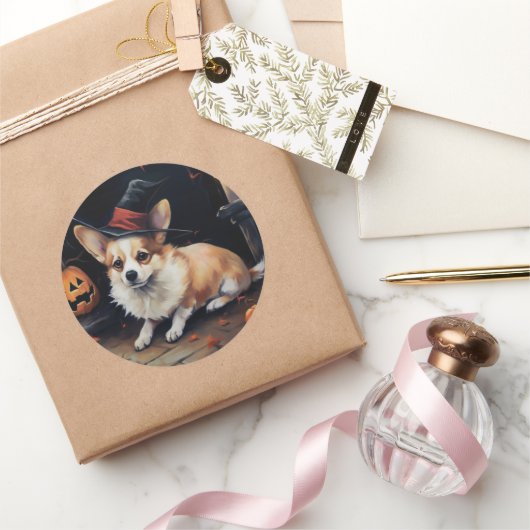 コルギカボンプキンハロウィンホラー ラウンドシール (ギフト)