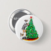 コルギクリストマスリーチゴール 缶バッジ (正面&裏面)