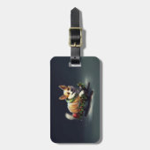 コルギクリスマスの雪の冬 ラゲッジタグ (正面縦)