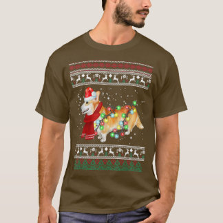 コルギクリスマスセーターコルギクリスマスサンタハット Tシャツ