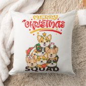 コルギクリスマスツリーのクリスマススクワッドドッグ クッション (ブランケット)
