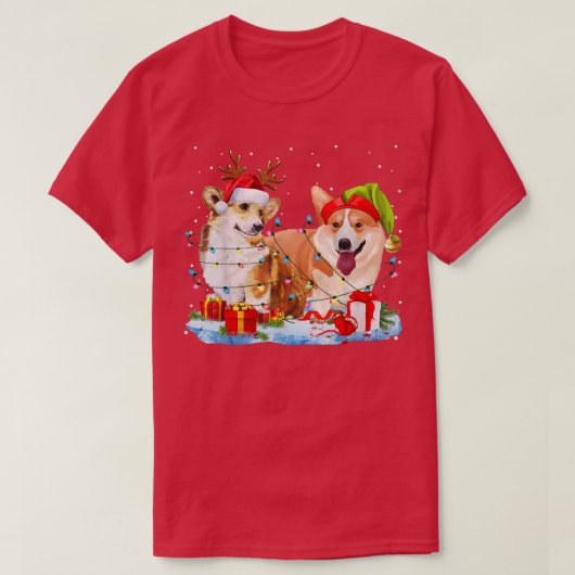 コルギクリスマストナディアードッフオーバーマスホリデー Tシャツ (デザイン正面)