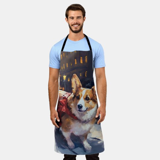 コルギクリスマスフェスティバルシーズン エプロン (着用した状態)