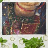 コルギクリスマスフェスティバルシーズン キッチンタオル (折り畳み)