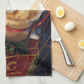 コルギクリスマスフェスティバルシーズン キッチンタオル (四つ折り)