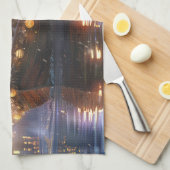 コルギクリスマスフェスティバル航海 キッチンタオル (四つ折り)