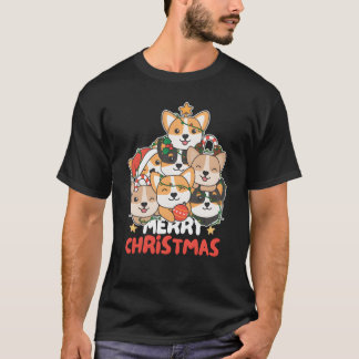 コルギクリスマスレメリークリスマスギフト Tシャツ