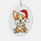 コルギクリスマス冬獣犬 セラミックオーナメント (右)