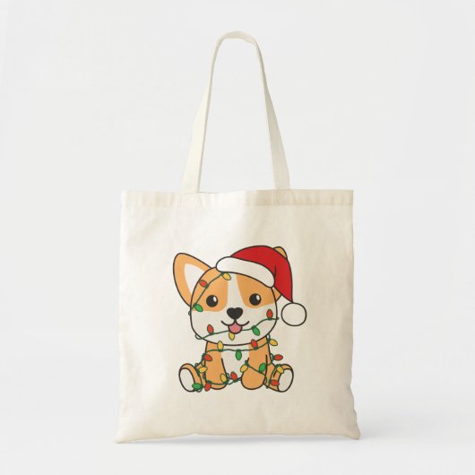 コルギクリスマス冬獣犬 トートバッグ (正面)