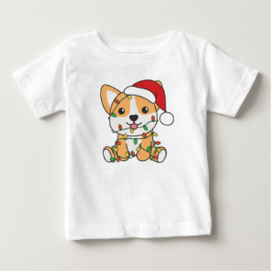 コルギクリスマス冬獣犬 ベビーTシャツ