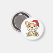 コルギクリスマス冬獣犬 マグネット (正面/裏面)