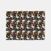 コルギクリスマス毛布 フリースブランケット (正面(横))