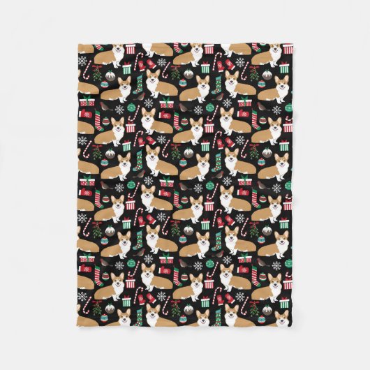 コルギクリスマス毛布 フリースブランケット (正面)