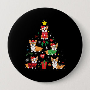 コルギクリスマス装飾木 缶バッジ