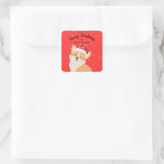 コルギクリスマス スクエアシール (バッグ)