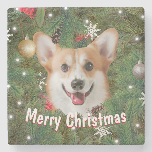 コルギクリスマス ストーンコースター (正面)