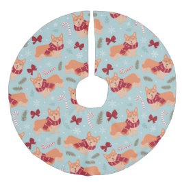 コルギクリスマス フェイクリネンツリースカート