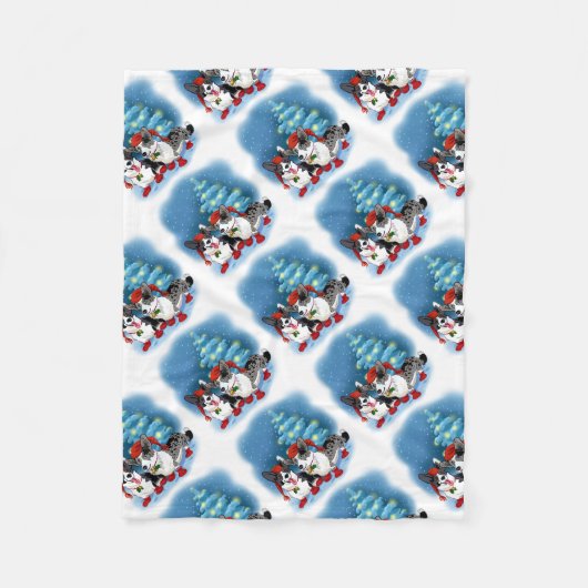 コルギクリスマス フリースブランケット (正面)