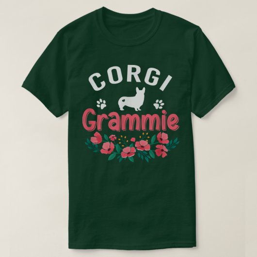 コルギグラミー犬ギフト女性犬ペットラバーオーナー Tシャツ (デザイン正面)